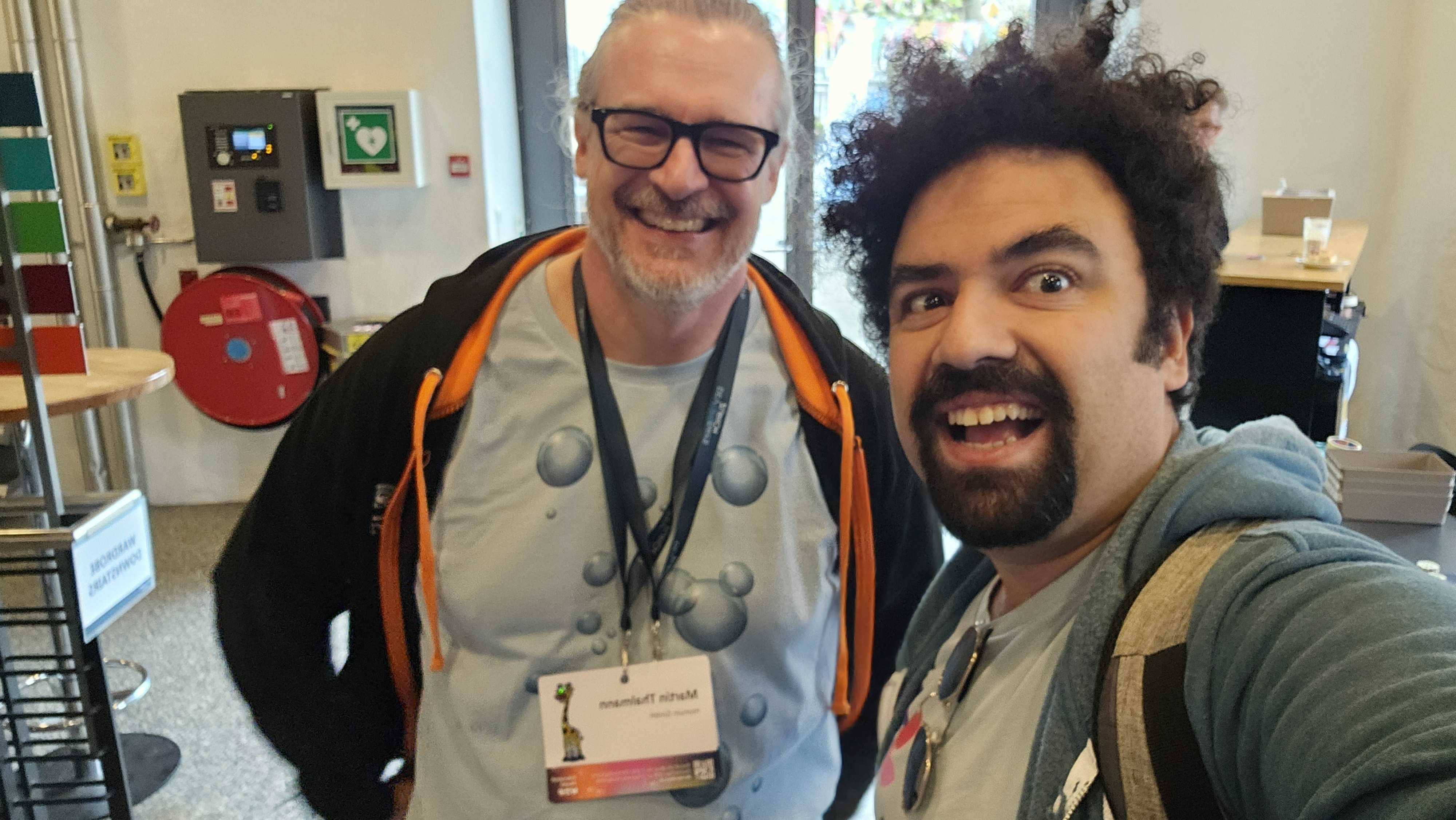 Selfie with Martin Thalmann at DevOpsDays Zurich 2026.