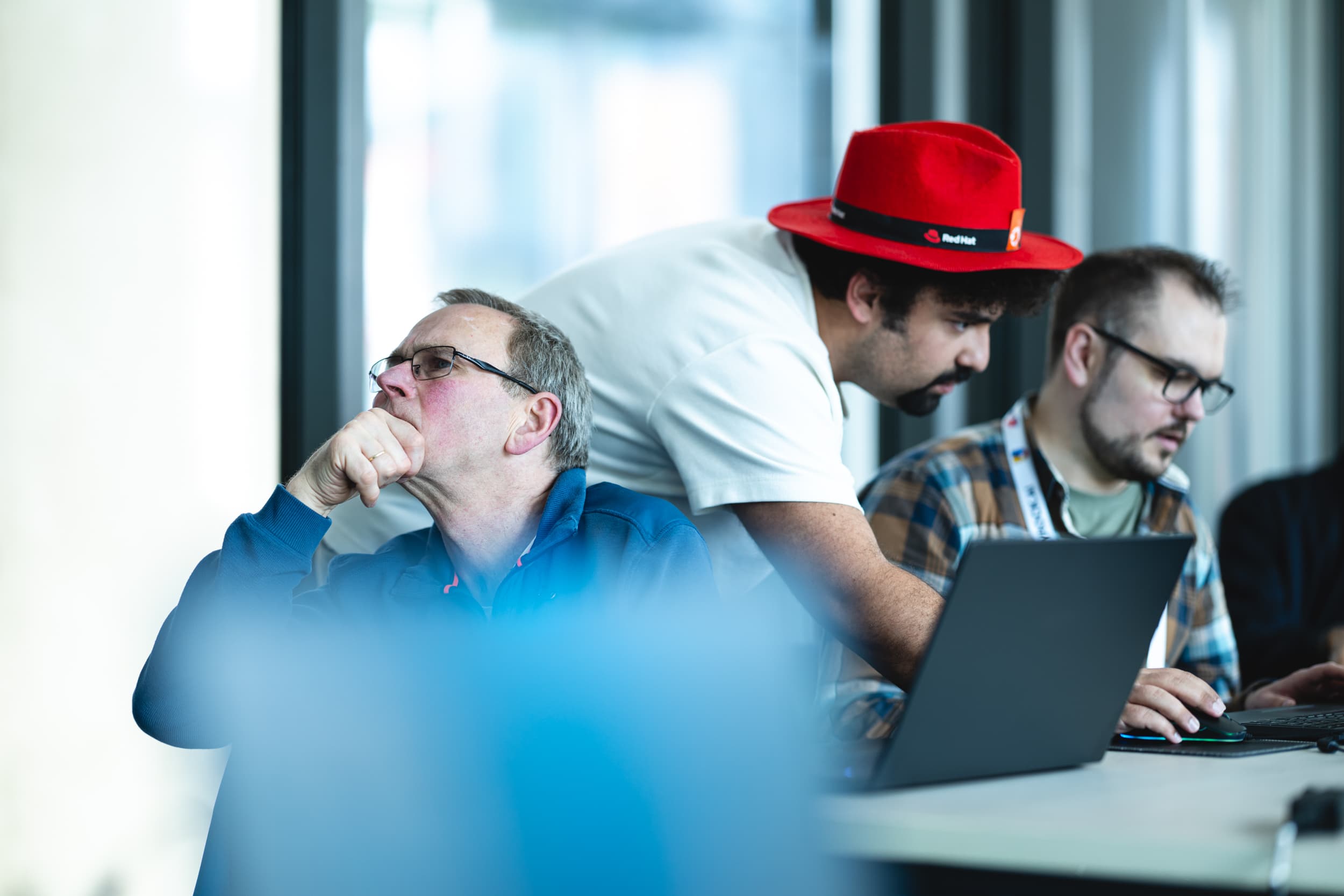 Helping workshop attendees at JCON Europe 2026.