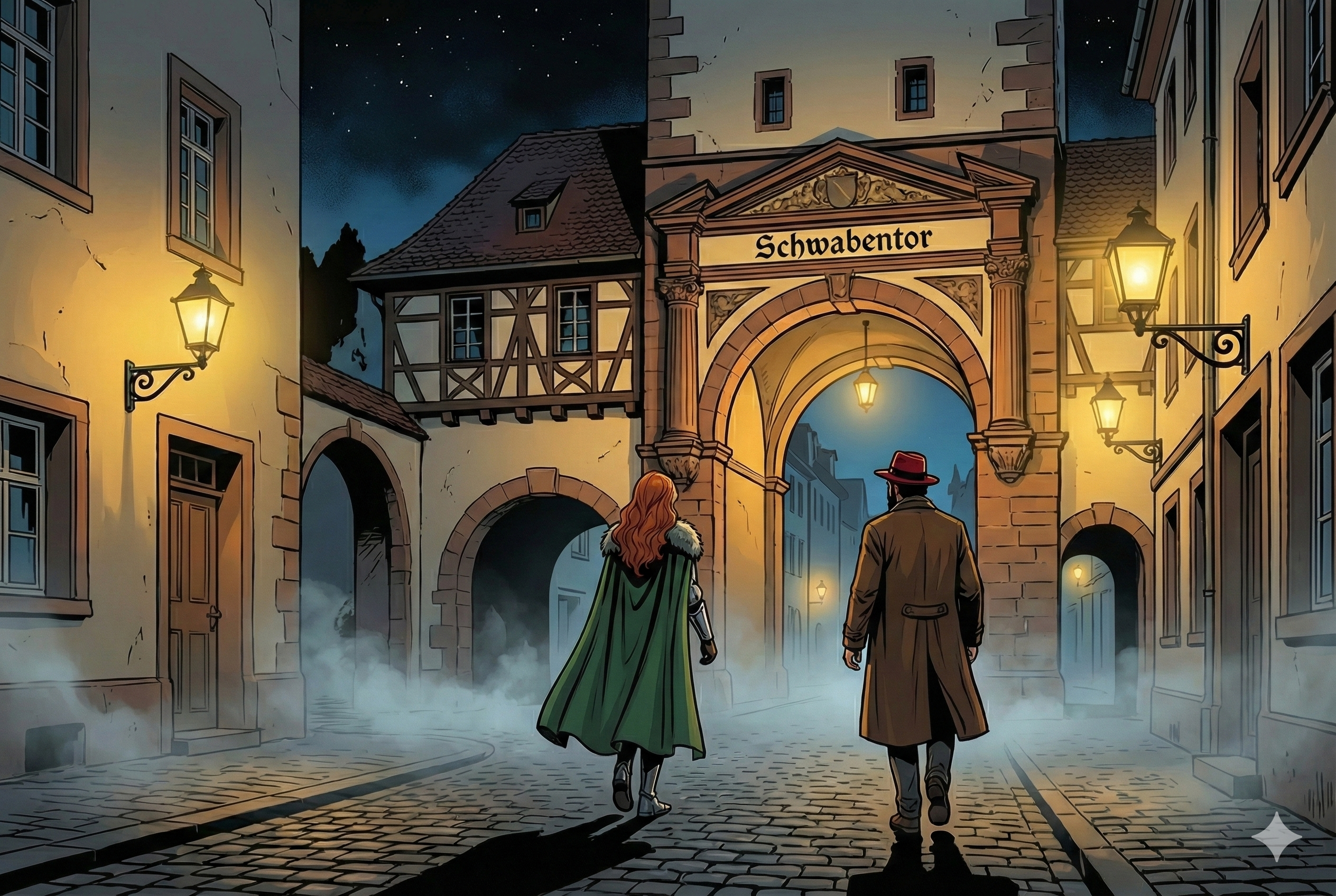 Gord and Rothütle go through the Schwabentor