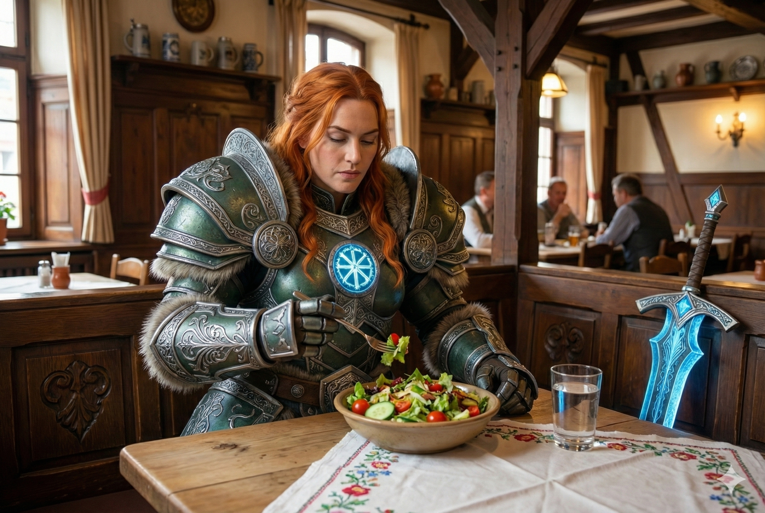 A hardened warrior is someone who eats lighter meals to stay agile and healthy.