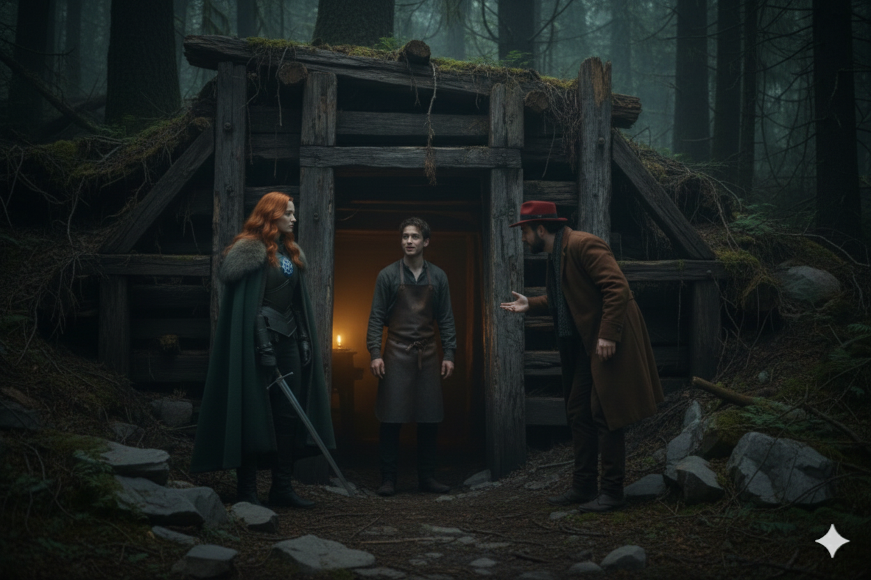 They arrive at the old mine