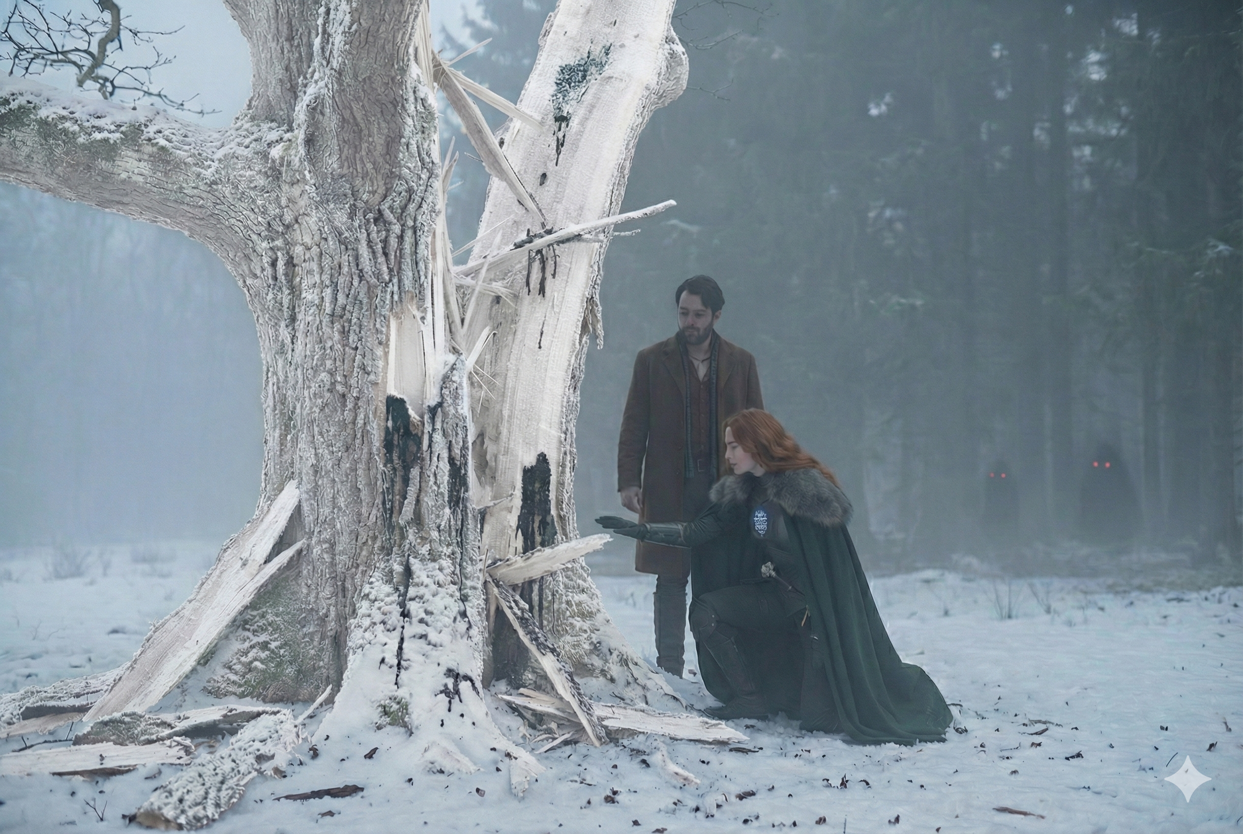 Gord and Rothütle find a broken white tree