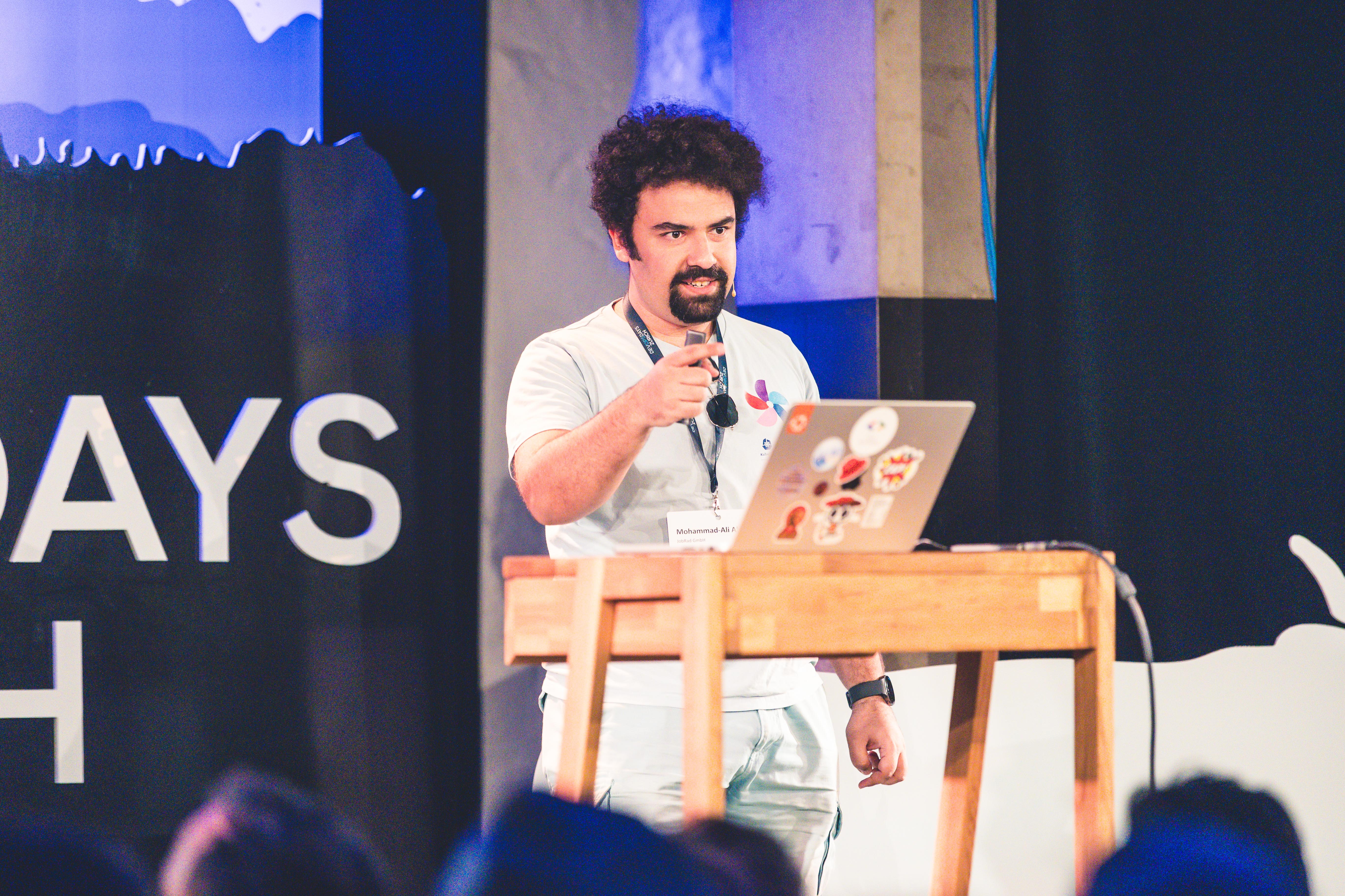 On the stage of DevOpsDays Zurich